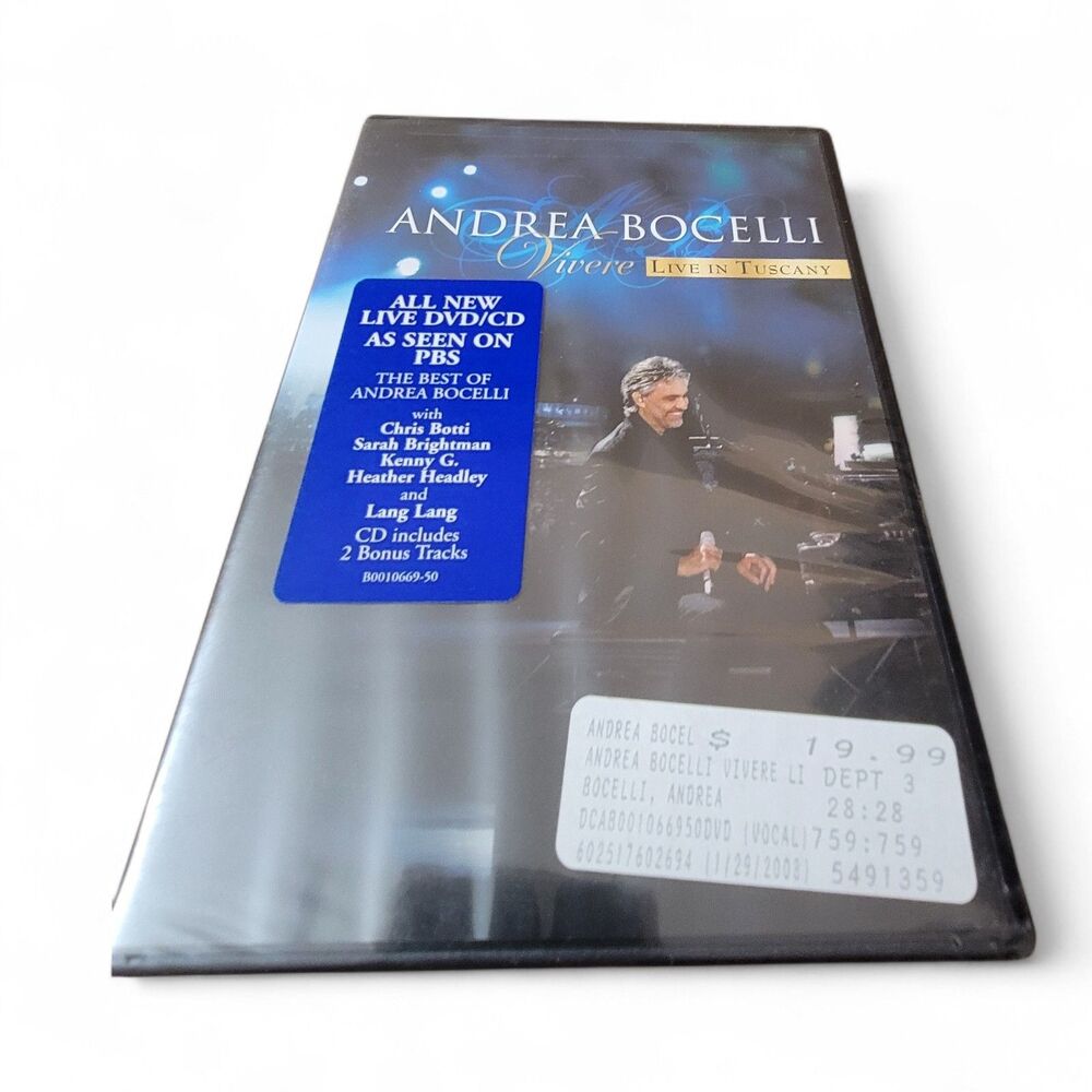 Andrea Bocelli  Vivere Live in Tuscany DVD & CD Brand New Sealed NIB OOP Rare - Picture 3 of 4
